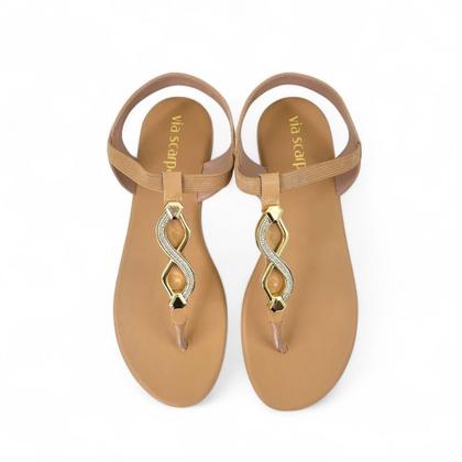 Imagem de Rasteirinha Via Scarpa Feminino Adulto Fechada Ref 119117584