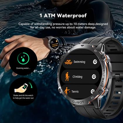 Rastreador de fitness para chamadas Bluetooth Smartwatch Cubot X3