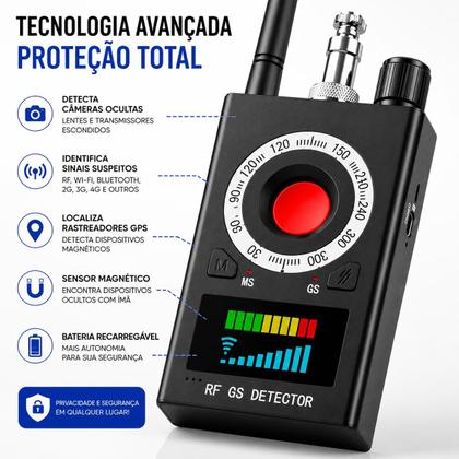 Imagem de Rastreador Detector Gps De Câmeras K18 Localizador Rf