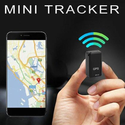 Imagem de Rastreador GPS Pequeno com Suporte Magnético e Gravador de Voz - Preto