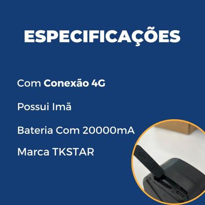 Imagem de Rastreador Tkstar 905c Conexão 4g De Longa Duração 20000mAh Excelente Qualidade C/ Cabo Usb Original