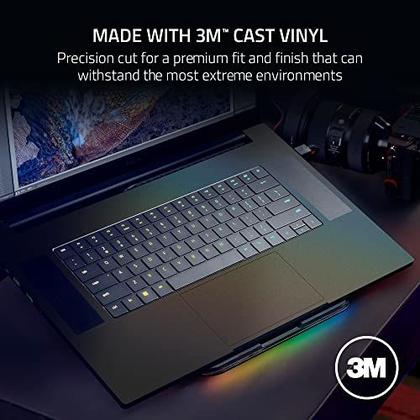 Imagem de Razer Skin Vinyl Laptop Wrap: Lâmina 14 - Full Wrap - Premium 3M Cast Vinyl - Resistente a Riscos - Designs e Acabamentos Únicos - Fácil Aplicação - Camuflagem Lenticular - Preto