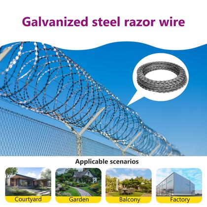 Imagem de Razor Fence VidaXL NATO Concertina Wire Aço Galvanizado 5m