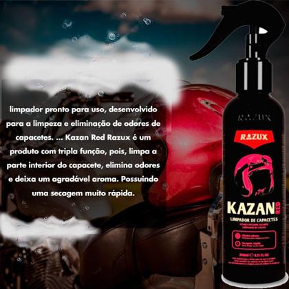 Imagem de Razux By Vonixx Kazan Red 240ml Limpeza de Capacete Tira Odor