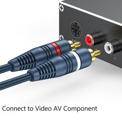 Imagem de RCA Splitter DTeedck, 1 fêmea para 2 machos, 20 cm, pacote com 5