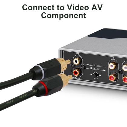 Imagem de RCA Splitter Sydien, 1 fêmea para 2 machos, 30,5 cm, pacote com 2