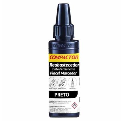 Imagem de Reabastecedor p/ Pincel Permanente 30ml Preto Compactor