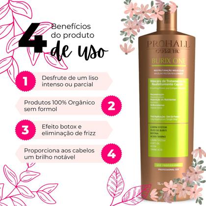 Imagem de Realinhamento Capilar Burix One Prohall 1l + Kit Select Care