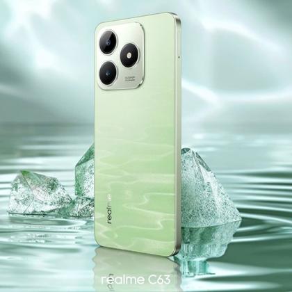 Imagem de Realme C63 256GB/128GB + 16GB RAM, Tela 6.74" 50MP, IPX54, NFC - Smartphone 2024 com Design Premium