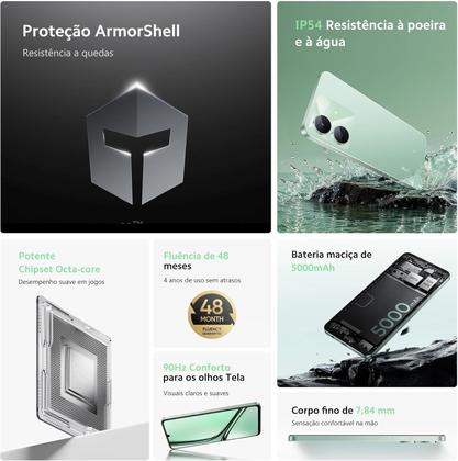 Imagem de Realme Note 60X 64GB Global 3GB verde 4G Com Sensor Magnético, Proximidade e Luz