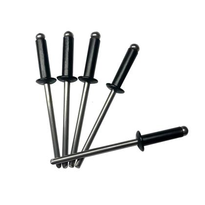 Imagem de Rebite de Repuxo em Alumínio 4,0mm x 12,0mm, Preto Pacote com 100 peças - Nove54