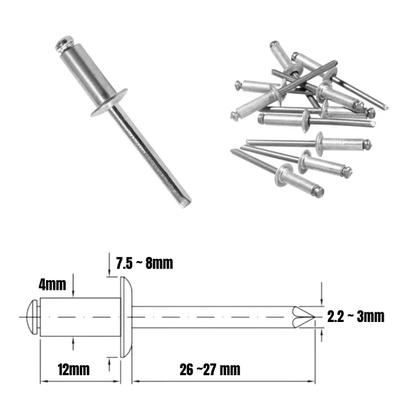 Imagem de Rebite Pop Repuxo Alumínio 412 - 4,0 X 12mm 1000 Peças