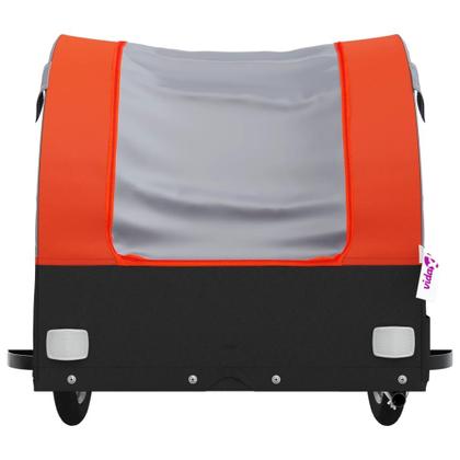 Imagem de Reboque de bicicleta vidaXL Transport Trolley 45 kg Ferro Preto/Laranja