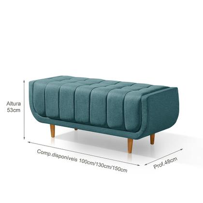 Imagem de Recamier Alemanha 1,00M com Base Madeira Linho Sofatec