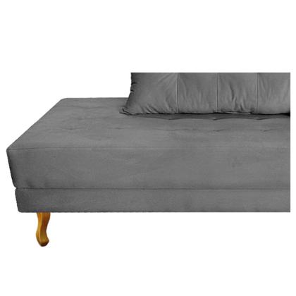 Imagem de Recamier Azura 140cm com Almofada Lado Esquerdo Suede - Doce Sonho Móveis