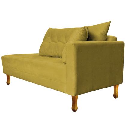 Imagem de Recamier Azura 160 cm com Almofada Lado Esquerdo Suede - ADJ Decor