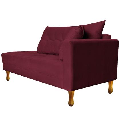 Imagem de Recamier Azura 185cm com Almofada Lado Esquerdo Suede - Amarena Móveis