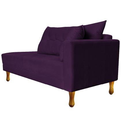 Imagem de Recamier Azura 185cm com Almofada Lado Esquerdo Suede - Amarena Móveis