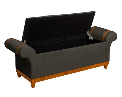 Imagem de Recamier Baú Banco Divã Luxo Atenas 1,50m Para Quarto E Sala Moderno Closet Sapateira