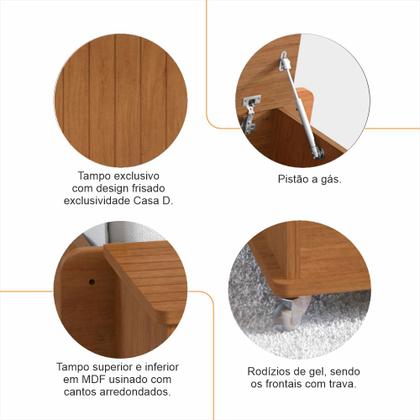 Imagem de Recamier Baú/banco Luca Versátile 1,35 Cedro