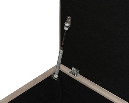 Imagem de Recamier Baú Divã Sara 135cm P/ Cama Casal Sapateira Pés de Madeira