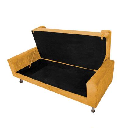 Imagem de Recamier Baú Félix Casal 140 cm Suede - Doce Sonho Móveis