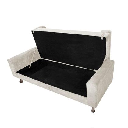 Imagem de Recamier Baú Félix King Size 195 cm Suede - Doce Sonho Móveis