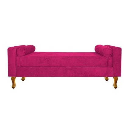 Imagem de Recamier Baú Félix Solteiro 100cm Suede Pink - Doce Sonho Móveis