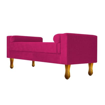 Imagem de Recamier Baú Félix Solteiro 90cm Suede Pink - Doce Sonho Móveis