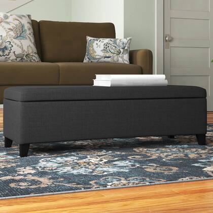 Imagem de Recamier Bau Julia 1,60m Suede Cinza - Inova Decor
