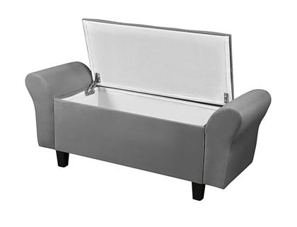 Imagem de Recamier Baú Lara 150 cm Sapateira Quarto Puff Closet Nicho Organizador Cama Decoração Banco Elegante Brinquedo Calçadeira Roupas Enxoval