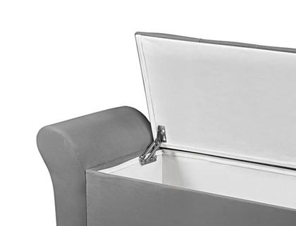 Imagem de Recamier Baú Lara 150 cm Sapateira Quarto Puff Closet Nicho Organizador Cama Decoração Banco Elegante Brinquedo Calçadeira Roupas Enxoval