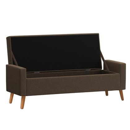Imagem de Recamier Bau Londres 1,60m Suede Marrom - Clique Decor