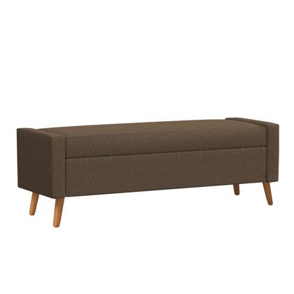 Imagem de Recamier Bau Londres 1,60m Suede Marrom - Clique Decor