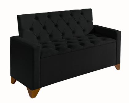 Imagem de Recamier Baú Luxo Banco Divã Sofá Califórnia 1,30m Moderno Sapateira Para Sala E Quarto