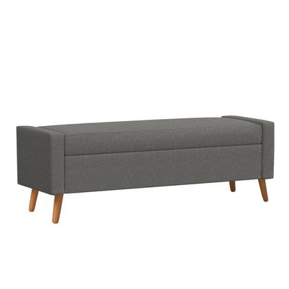 Imagem de Recamier Bau Paris 1,20m Suede Cinza - Inova Decor