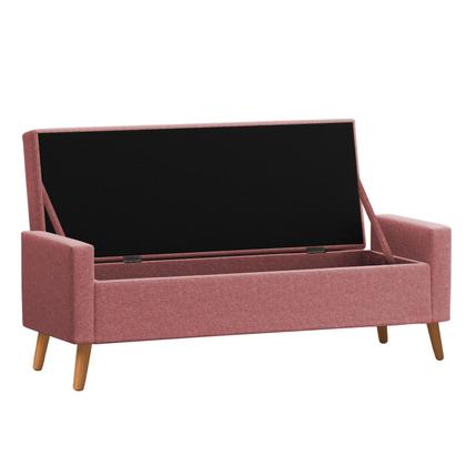 Imagem de Recamier Bau Paris 1,20m Suede Rose - Inova Decor