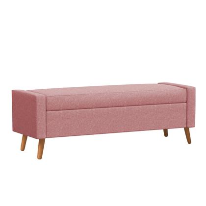 Imagem de Recamier Bau Paris 1,20m Suede Rose - Inova Decor
