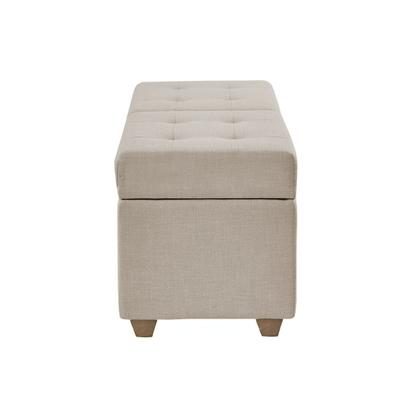 Imagem de Recamier Bau Paris 1,40m Veludo Bege - Clique Decorações