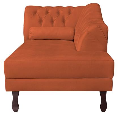 Imagem de Recamier Diana 160cm Lado Direito Suede Terracota - Doce Sonho Móveis