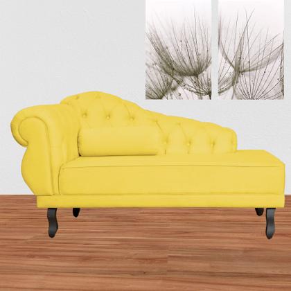 Imagem de Recamier Divã Capitonê Larissa - Lado Direito - Suede - Diversas Cores - Ds Estofados