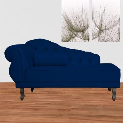 Imagem de Recamier Divã Capitonê Larissa - Lado Direito - Suede - Diversas Cores - Ds Estofados