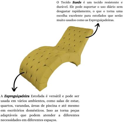 Imagem de Recamier Divã Espreguiçadeira Para Sala Cliníca Aline Suede