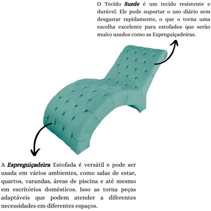 Imagem de Recamier Divã Espreguiçadeira Para Sala Cliníca Aline Suede