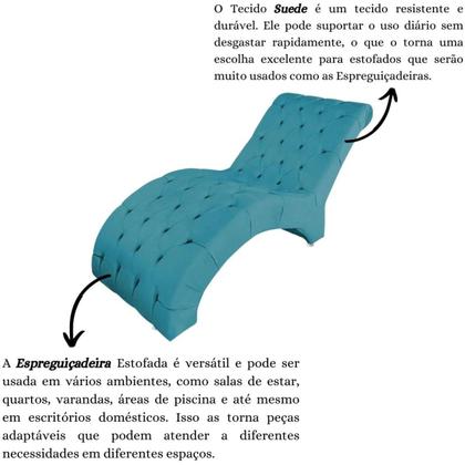 Imagem de Recamier Divã Espreguiçadeira Para Sala Cliníca Aline Suede