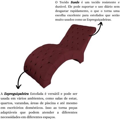 Imagem de Recamier Divã Espreguiçadeira Para Sala Cliníca Aline Suede