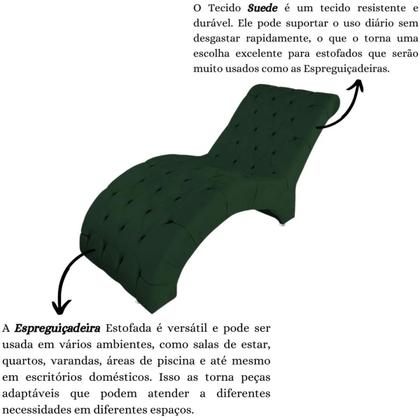 Imagem de Recamier Divã Espreguiçadeira Para Sala Cliníca Aline Suede