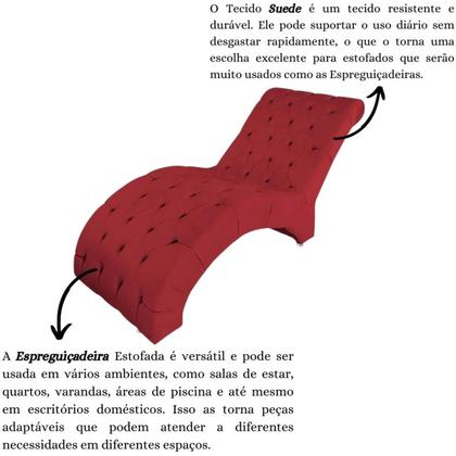 Imagem de Recamier Divã Espreguiçadeira Para Sala Cliníca Aline Suede