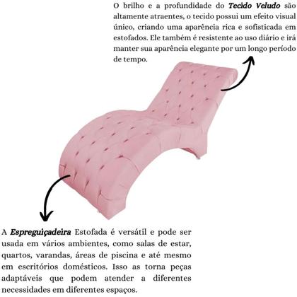 Imagem de Recamier Divã Espreguiçadeira Para Sala Cliníca Elisa Veludo
