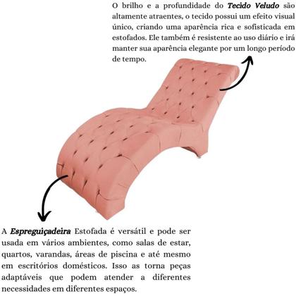 Imagem de Recamier Divã Espreguiçadeira Para Sala Cliníca Elisa Veludo Cor:Coral